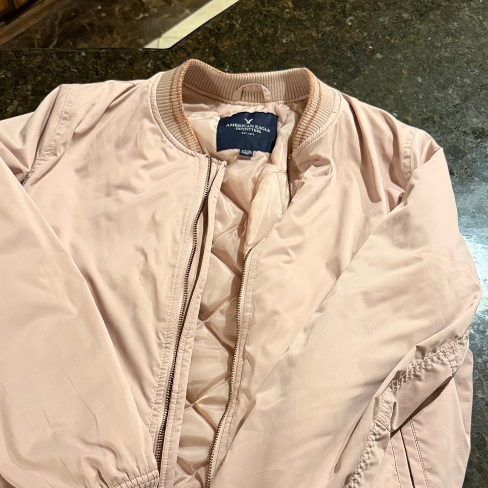 American Eagle Outfitters Light Pink Bomber Jacket